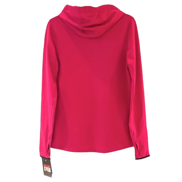 2 PCS Nike PRO DRI-FIT Hyperwarm Hooded Top Large PINK Brushed Int + Sports Bra - Picture 5 of 16
